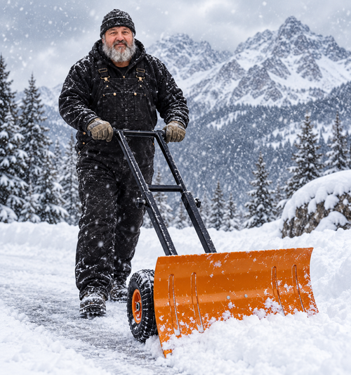 Clear Path Wheeled Snow Pusher Shovel | Free Shipping – Clear Path Snow ...